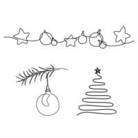 Christmas decor vector illustration