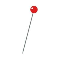 Red pin icon. Map pointer symbol. Sign drawing fixation vector. vector