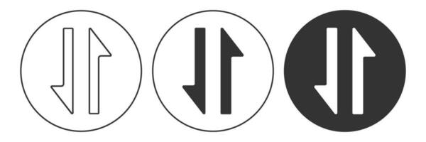 Exchange data icon. Transfer arrow symbol. Sign double pointer vector. vector