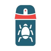 Bug Spray Glyph Two Color Icon Design vector