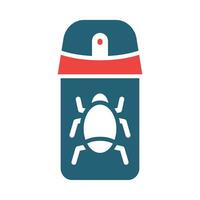 Bug Spray Glyph Two Color Icon Design vector