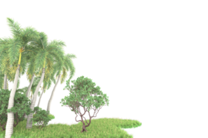 Realistic forest isolated on transparent background. 3d rendering - illustration png