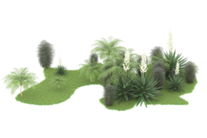 Realistic forest isolated on transparent background. 3d rendering - illustration png