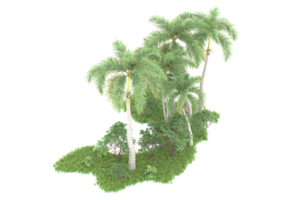 forêt réaliste isolée sur fond transparent. rendu 3d - illustration png