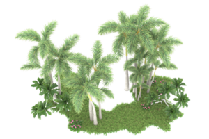 Realistic forest isolated on transparent background. 3d rendering - illustration png