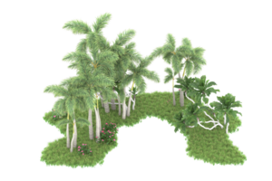 Realistic forest isolated on transparent background. 3d rendering - illustration png