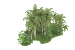 Realistic forest isolated on transparent background. 3d rendering - illustration png