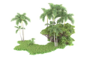 Realistic forest isolated on transparent background. 3d rendering - illustration png