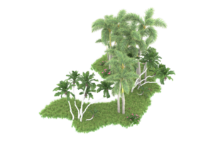 forêt réaliste isolée sur fond transparent. rendu 3d - illustration png