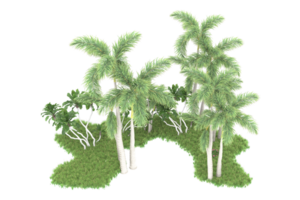 Realistic forest isolated on transparent background. 3d rendering - illustration png
