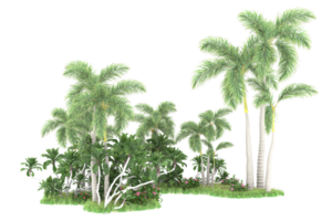 forêt réaliste isolée sur fond transparent. rendu 3d - illustration png