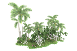 Realistic forest isolated on transparent background. 3d rendering - illustration png