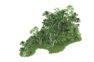 Realistic forest isolated on transparent background. 3d rendering - illustration png