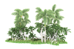 Realistic forest isolated on transparent background. 3d rendering - illustration png