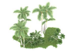Realistic forest isolated on transparent background. 3d rendering - illustration png