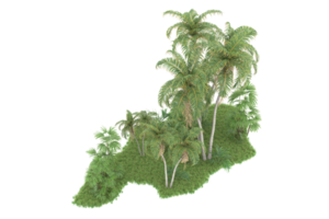 forêt réaliste isolée sur fond transparent. rendu 3d - illustration png