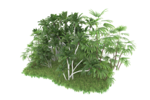 Realistic forest isolated on transparent background. 3d rendering - illustration png