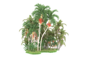 Realistic forest isolated on transparent background. 3d rendering - illustration png