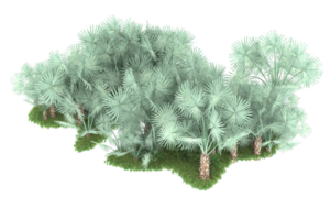 Realistic forest isolated on transparent background. 3d rendering - illustration png