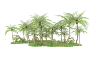 Realistic forest isolated on transparent background. 3d rendering - illustration png