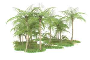 Realistic forest isolated on transparent background. 3d rendering - illustration png