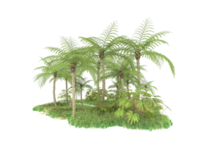 Realistic forest isolated on transparent background. 3d rendering - illustration png