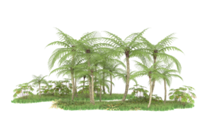 Realistic forest isolated on transparent background. 3d rendering - illustration png