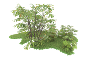 forêt réaliste isolée sur fond transparent. rendu 3d - illustration png