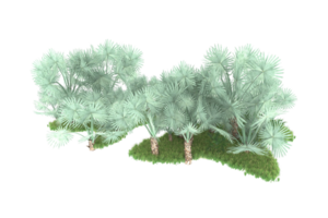 Realistic forest isolated on transparent background. 3d rendering - illustration png