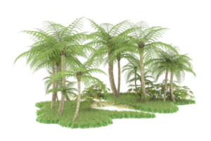 Realistic forest isolated on transparent background. 3d rendering - illustration png