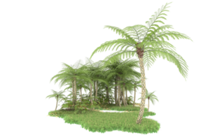 Realistic forest isolated on transparent background. 3d rendering - illustration png