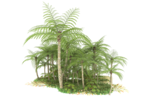 forêt réaliste isolée sur fond transparent. rendu 3d - illustration png