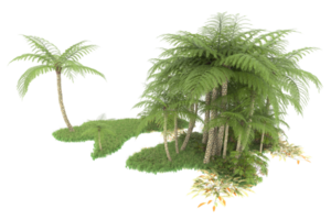 Realistic forest isolated on transparent background. 3d rendering - illustration png