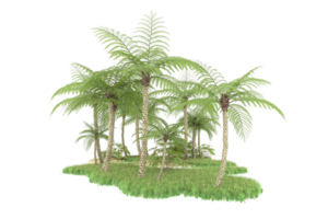 Realistic forest isolated on transparent background. 3d rendering - illustration png