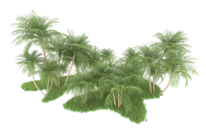 Realistic forest isolated on transparent background. 3d rendering - illustration png