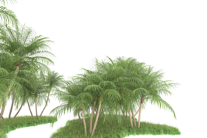 Realistic forest isolated on transparent background. 3d rendering - illustration png