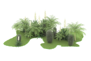 Realistic forest isolated on transparent background. 3d rendering - illustration png