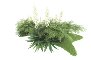 Realistic forest isolated on transparent background. 3d rendering - illustration png