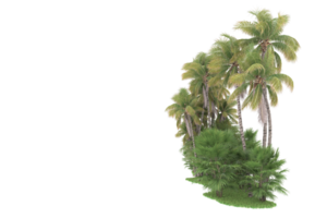 realistico foresta isolato su trasparente sfondo. 3d interpretazione - illustrazione png