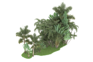 forêt réaliste isolée sur fond transparent. rendu 3d - illustration png