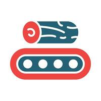 Conveyor Belt Glyph Two Color Icon Design vector