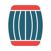 Barrel Glyph Two Color Icon Design vector