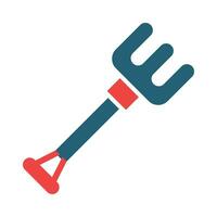 Pitchfork Glyph Two Color Icon Design vector