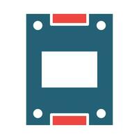 Game Card Glyph Two Color Icon Design vector