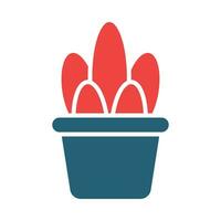 Succulent Glyph Two Color Icon Design vector