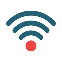 Wireless Connection Glyph Two Color Icon Design vector