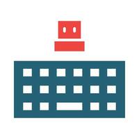 Wireless Keyboard Glyph Two Color Icon Design vector