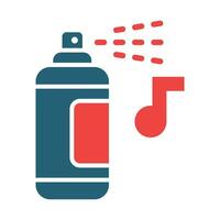 Spray Glyph Two Color Icon Design vector