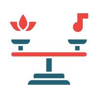 Balance Glyph Two Color Icon Design vector
