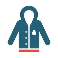 Raincoat Glyph Two Color Icon Design vector